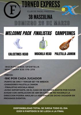 poster del torneo TORNEO EXPRESS 3B MASCULINA