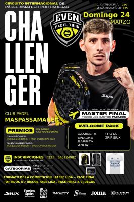 poster del torneo 1ER CHALLENGER EVEN PADEL MAS PASSAMANER