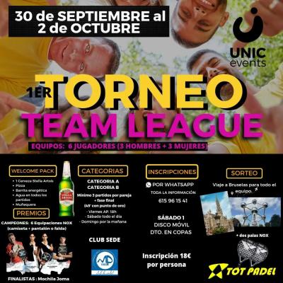 poster del torneo 1° TORNEO TEAM LEAGUE