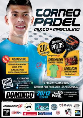 poster del torneo TORNEO DE PADEL MIXTO - MASCULINO