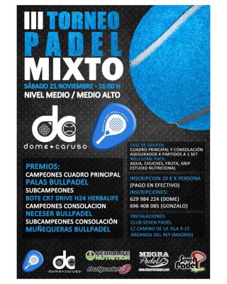 poster del torneo III TORNEO DE PADEL MIXTO