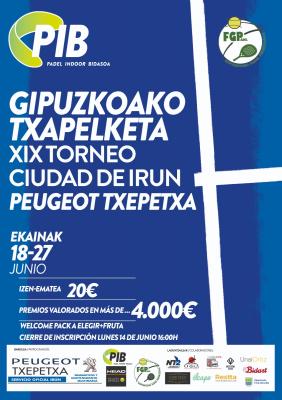 poster del torneo XIX TORNEO CIUDAD DE IRUN PEUGEOT TXEPETXA