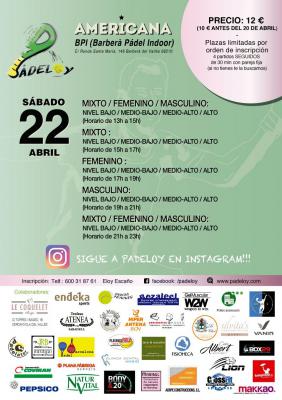 poster del torneo MEGA AMERICANA PADELOY