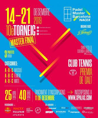 poster del torneo MASTER FINAL PADEL MASTER BARCELONA BY NACEX