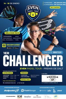 poster del torneo 1ER CHALLENGER EVEN PADEL TOUR MARESME