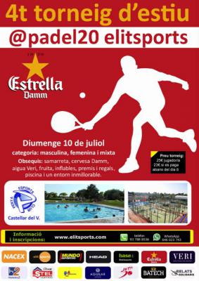 poster del torneo TORNEO DE VERANO @PADEL20 ELISPORTS