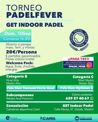poster del torneo ¡ÚLTIMAS PLAZAS! - ABIERTO A PAREJAS MASCULINAS, FEMENINAS Y MIXTAS