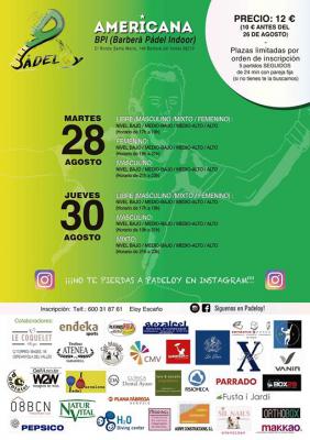 poster del torneo MEGA AMERICANA PÁDELOY