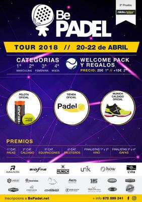poster del torneo 3a PRUEBA BePADEL TOUR 2018