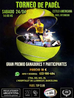 poster del torneo AMERICANA DE PADEL JJ EVENTOS