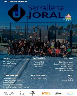 poster torneo 1R TORNEIG EXPRESS SERRALLERIA JORAL BY HOUSE OF PADEL