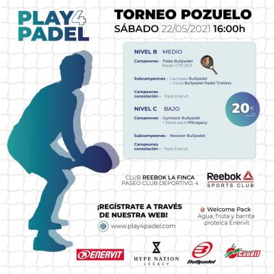 poster del torneo TORNEO PLAY4PADEL POZUELO