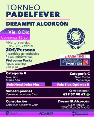 poster del torneo FESTIVO PADEL FEVER - ABIERTO A PAREJAS MASC, FEM Y MIXTAS