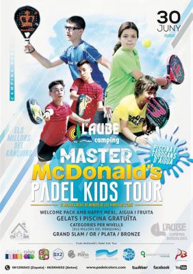 poster del torneo MÀSTER McDONALD'S PADEL KIDS TOUR