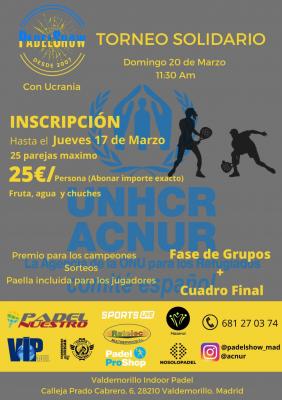 poster del torneo PADELSHOW CON UCRANIA - TORNEO SOLIDARIO