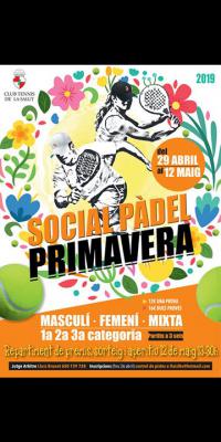 poster torneo SOCIAL PADEL PRIMAVERA