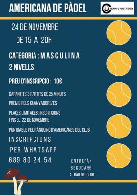 poster del torneo AMERICANA MASCULINA DE PÀDEL