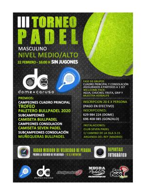 poster del torneo III TORNEO MASCULINO NIVEL MEDIO/ALTO