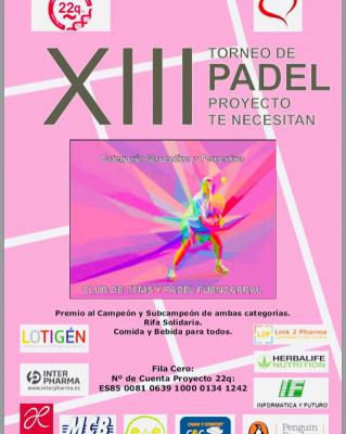 poster del torneo XIII TORNEO PROYECTO TE NECESITAN