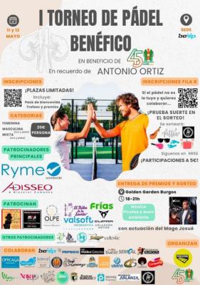 poster torneo I TORNEO DE PÁDEL BENÉFICO ALCER BURGOS