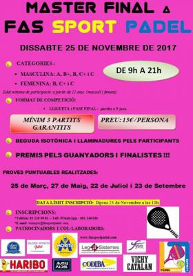 poster del torneo MASTER FINAL