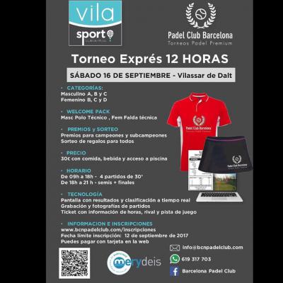 poster del torneo TORNEO EXPRESS 12 HORAS
