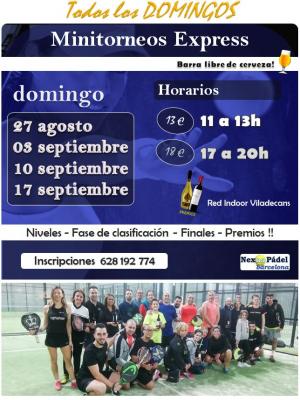 poster del torneo DOMINGOS MINITORNEOS EXPRESS + BARRA LIBRE 🍺🍷