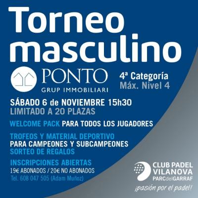poster del torneo TORNEO MASCULINO PONTO