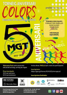 poster del torneo TORNEIG ANIVERSARI COLORS