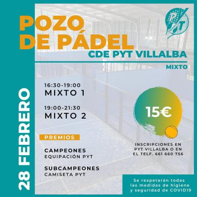 poster del torneo POZO DE PADEL