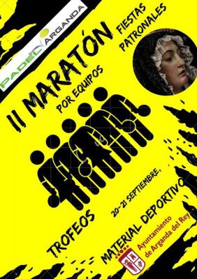 poster torneo II MARATÓN POR EQUIPOS FIESTAS PATRONALES 