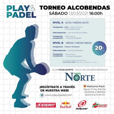 poster del torneo TORNEO PLAY4PADEL ALCOBENDAS