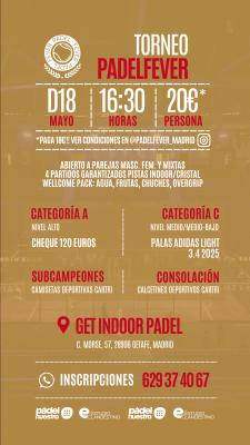 poster del torneo TORNEO PADEL FEVER - MASCULINO, FEMENINO Y MIXTO (A Y C)