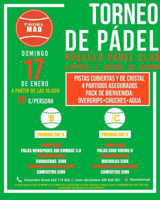poster del torneo TORNEO DE PADEL
