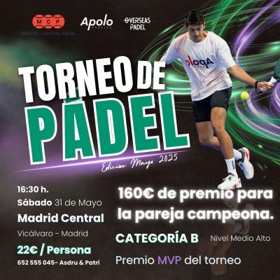 poster del torneo TORNEO APOLO EVENTOS 160€ PREMIO