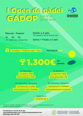 poster del torneo I OPEN DE PADEL GADOP