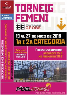 poster del torneo TORNEIG FEMENÍ CONSTRUCCIONS GROBE
