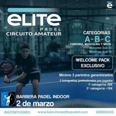 poster del torneo ELITE PADEL CIRCUITO AMATEUR