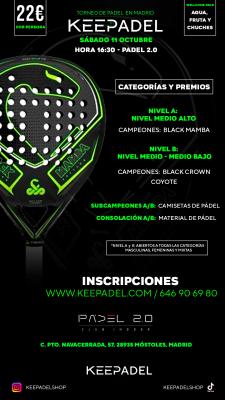 poster del torneo KEEPADEL (NIVELES A-B) & PADEL 2.0