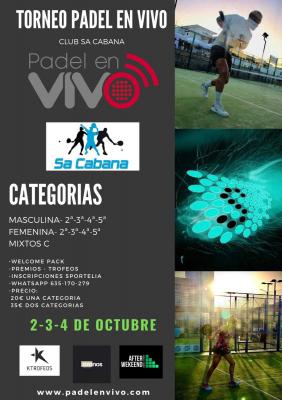 poster del torneo TORNEO PADEL EN VIVO