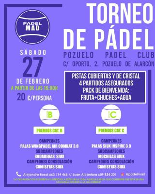 poster del torneo TORNEO DE PADEL