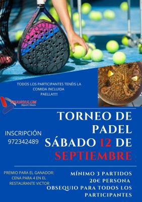 poster torneo TORNEO DE PADEL 