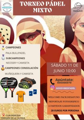 poster del torneo GOODVIBESPADEL