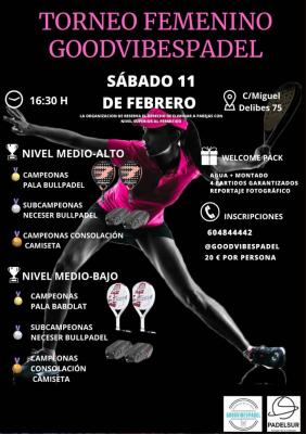 poster del torneo GOODVIBESPADEL