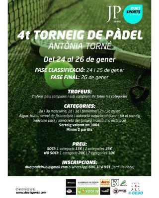 poster torneo 4T TORNEIG ANTÒNIA TORNÉ