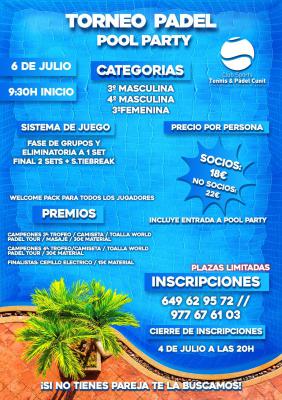 poster del torneo TORNEO POOL PARTY