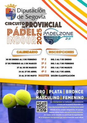 poster torneo CIRCUITO PROVINCIAL DE PADEL 2025 ENERO