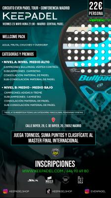 poster del torneo KEEPADEL (NIVELES A - B) & MADRID CENTRAL PADEL