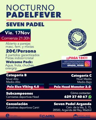 poster del torneo ¡ÚLTIMAS PLAZAS! - CATEGORÍAS B Y C (ABIERTO A PAREJAS MASCULINAS, FEMENINAS Y MIXTAS)