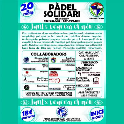 poster del torneo PÀDEL SOLIDARI 